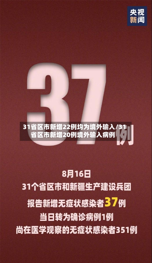 31省区市新增22例均为境外输入/31省区市新增20例境外输入病例
