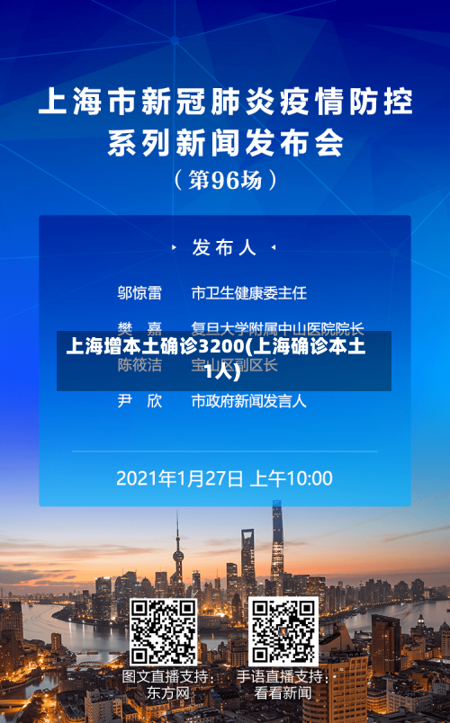 上海增本土确诊3200(上海确诊本土1人)