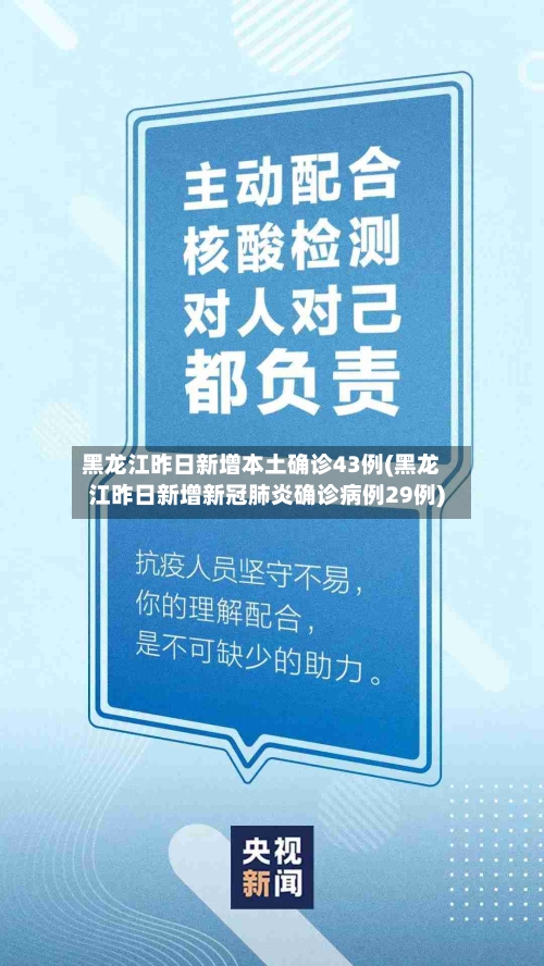 黑龙江昨日新增本土确诊43例(黑龙江昨日新增新冠肺炎确诊病例29例)-第2张图片