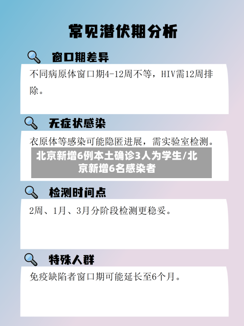 北京新增6例本土确诊3人为学生/北京新增6名感染者-第2张图片