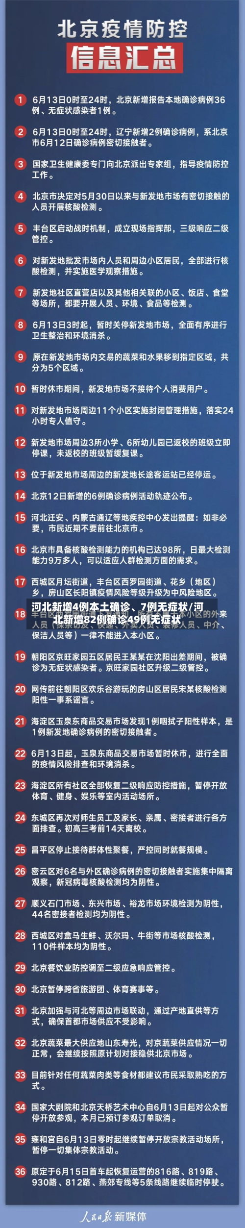 河北新增4例本土确诊、7例无症状/河北新增82例确诊49例无症状