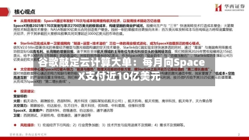 谷歌敲定云计算大单：每月向SpaceX支付近10亿美元-第2张图片