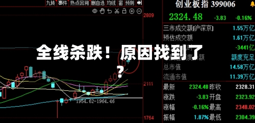 全线杀跌！原因找到了？