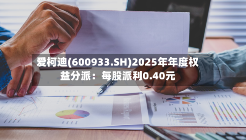爱柯迪(600933.SH)2025年年度权益分派：每股派利0.40元-第2张图片