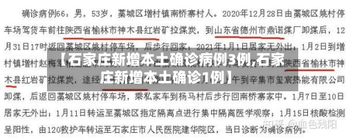 【石家庄新增本土确诊病例3例,石家庄新增本土确诊1例】-第1张图片